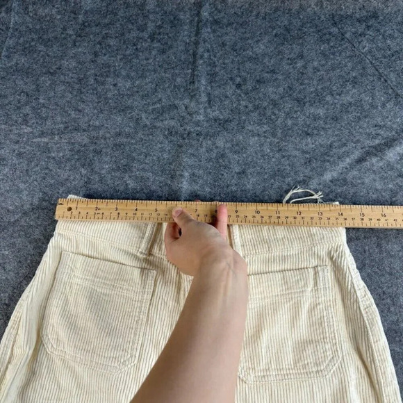 Faherty Womens Portland Flare Leg Corduroy Pants Egret Cream 28 Denim Cotton 494 - Picture 6 of 14